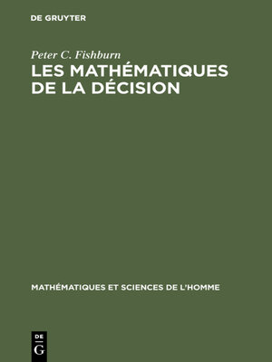 cover image of Les mathématiques de la décision